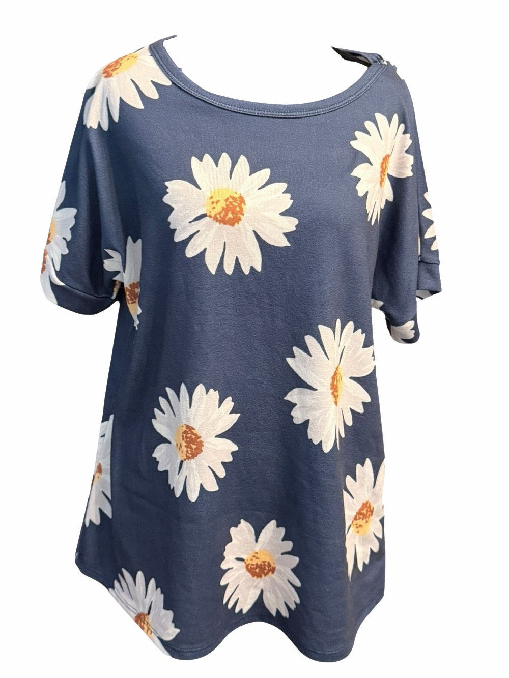 BOMBOM Blue Daisy Short Sleeve Tee M